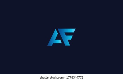 Unique and Modern Alphabet AF letters Icon logo Concept Vector Template