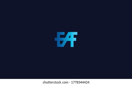 Unique and Modern alphabet EAF letters Icon logo Concept Vector Template
