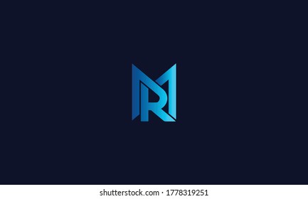 Unique and Modern Alphabet MR, RM letters Icon logo Concept Vector Template