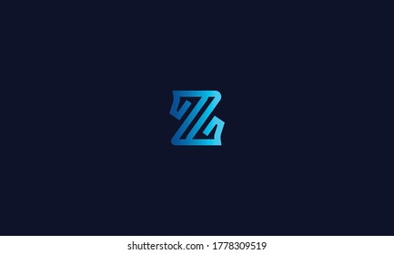 Unique and Modern Alphabet Z, ZL letters Icon logo Concept Vector Template