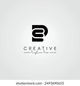 Unique Modern Artistic ED DE Letter Logo. Initial Based Letter Icon Logo.