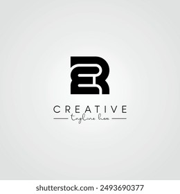 Unique Modern Artistic ER RE Letter Logo. Initial Based Letter Icon Logo.