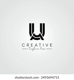 Unique Modern Artistic UM MU Letter Logo. Initial Based Letter Icon Logo.