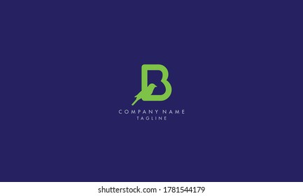 Unique and modern B letter bird beak logo icon, vector template