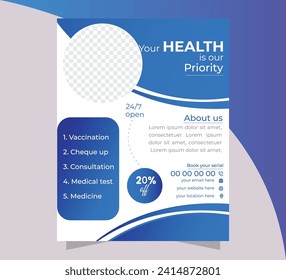 unique modern beautiful medical flyer design 