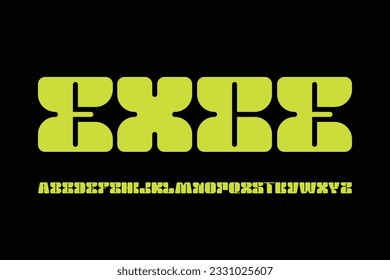 Unique modern bold display font vector