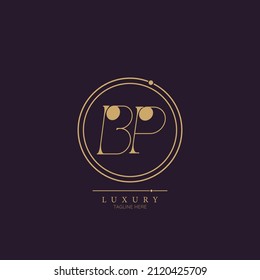 Unique modern BP Letter Business Logo Design Alphabet Icon Vector Symbol. Creative elegant letter logo template.