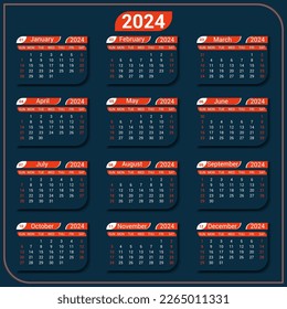 Unique And Modern Calender Design 2024