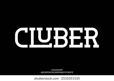 Exclusivo moderno clássico laje alfabeto serif exibir fonte vetor ilustração