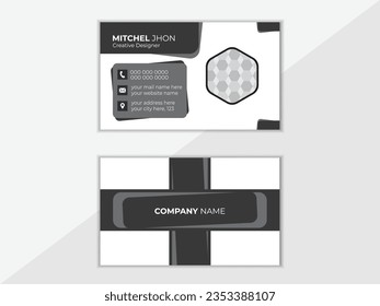 Unique Modern and Clean Professional Business Card Design.