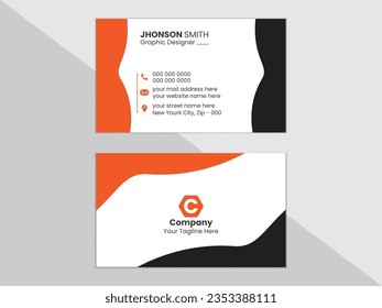 Unique Modern and Clean Professional Business Card Design.