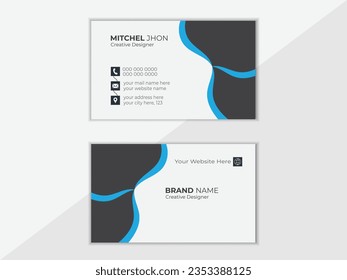 Unique Modern and Clean Professional Business Card Design.
