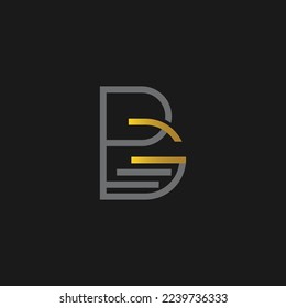 Unique modern creative B logo design, Minimal B initial based vector icon.EPS 10