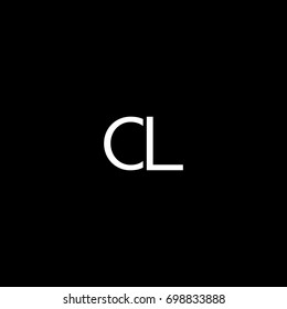 Unique modern creative clean elegant minimal fashion brands black and white color CL LC C L  initial based letter icon logo.