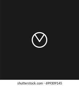 Unique modern creative elegant circular shaped fashion brands black and white color M initial based letter icon logo.