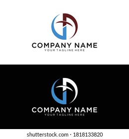 Unique modern creative elegant geometric artistic black and gold color DD D initial based letter icon logo.
