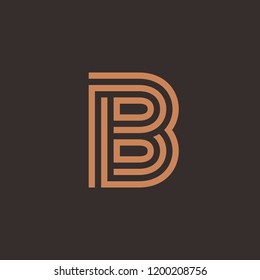 Unique modern creative elegant letter B based vector icon logo template. 