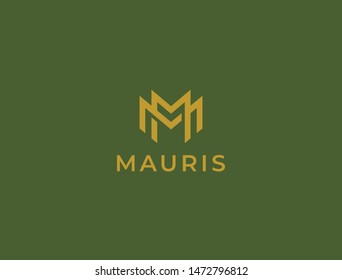 Unique modern creative elegant letter M logo template. Vector icon.