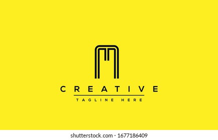 Unique modern creative elegant Letter M logo design or MM initials vector monogram symbol.
