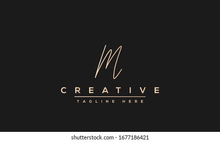 Diseño creativo y exclusivo del logotipo Carta M o símbolo de monograma vectorial MM.
