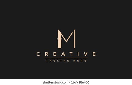 Unique modern creative elegant Letter M logo design or MM initials vector monogram symbol.
