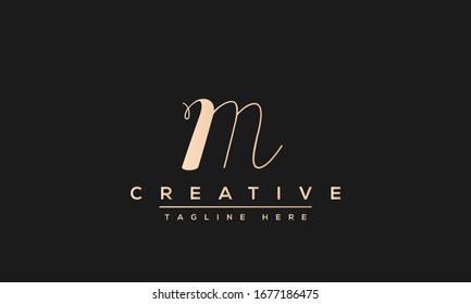 Unique modern creative elegant Letter M logo design or MM initials vector monogram symbol.
