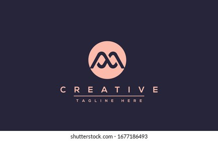 Diseño creativo y exclusivo del logotipo Carta M o símbolo de monograma vectorial MM.
