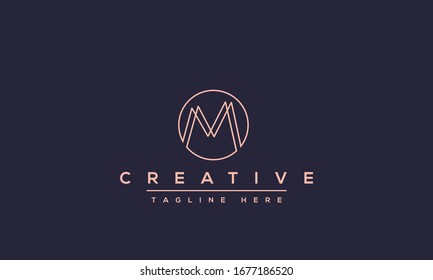 Unique modern creative elegant Letter M logo design or MM initials vector monogram symbol.
