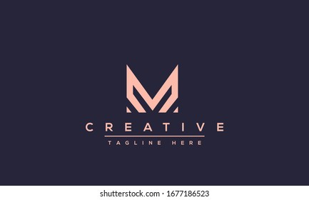 Unique modern creative elegant Letter M logo design or MM initials vector monogram symbol.
