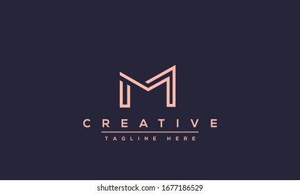 Unique modern creative elegant Letter M logo design or MM initials vector monogram symbol.
