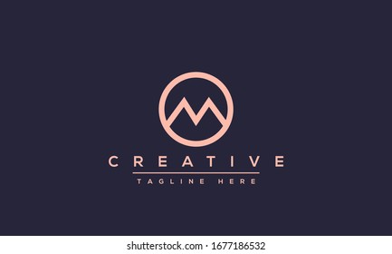 Unique modern creative elegant Letter M logo design or MM initials vector monogram symbol.
