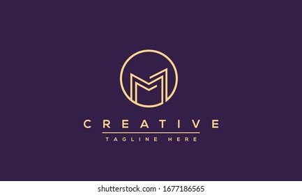 Unique modern creative elegant Letter M logo design or MM initials vector monogram symbol.

