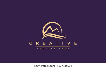 Unique modern creative elegant Letter M logo design or MM initials vector monogram symbol.
