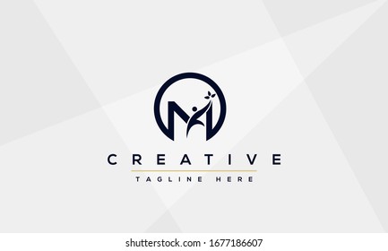 Unique modern creative elegant Letter M logo design or MM initials vector monogram symbol.
