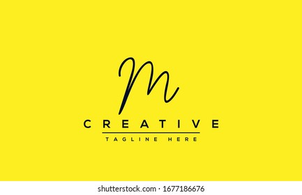 Unique modern creative elegant Letter M logo design or MM initials vector monogram symbol.
