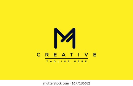 Einzigartiges, modernes, elegantes Letter M Logo-Design oder MM-Vektorillustration-Monogramm-Symbol.
