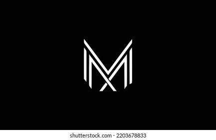  Einzigartiges, modernes, elegantes Letter M Logo-Design oder MM Initialen Vektormonogramm-Symbol. 