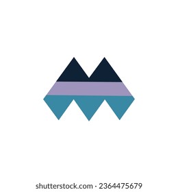Plantilla de logotipo M de letra creativa exclusiva y elegante. Icono del vector.