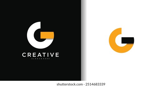 Unique modern creative elegant letter G logo template. Premium Vector