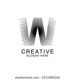 Exclusivo moderno criativo elegante letra W logotipo modelo abstrato Design. Vetor de Monograma Premium