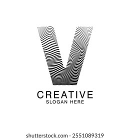 Unique Modern Creative elegant letter V logo Abstract template Design. Premium Monogram Vector