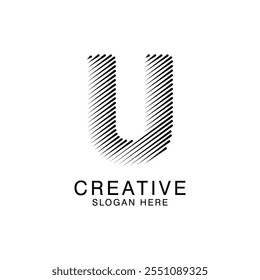 Único Moderno Creativo elegante letra U logo Abstractas Diseño de Plantilla. Vector Premium Monogram
