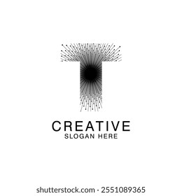 Exclusivo moderno criativo elegante letra T logotipo modelo abstrato Design. Vetor de Monograma Premium