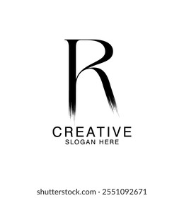 Unique Modern Creative elegant letter R logo Abstract template Design. Premium Monogram Vector