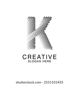 Unique Modern Creative elegant letter K logo Abstract template Design. Premium Monogram Vector