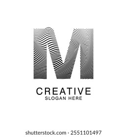 Único Moderno Creativo elegante letra M logo Diseño de Plantilla Abstractas. Vector Premium Monogram