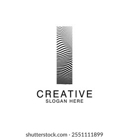 Unique Modern Creative elegant letter I logo Abstract template Design. Premium Monogram Vector
