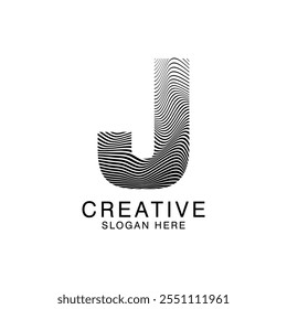 Único Moderno Creativo elegante letra J logo Diseño de Plantilla Abstractas. Vector Premium Monogram