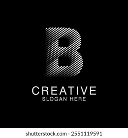 Único moderno criativo elegante letra B logotipo modelo abstrato Design. Vetor de Monograma Premium