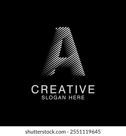 Exclusivo moderno criativo elegante letra A logo modelo abstrato Design. Vetor de Monograma Premium